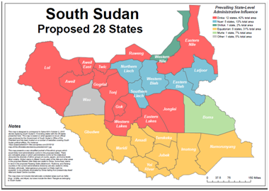 sudan sur 28 estados